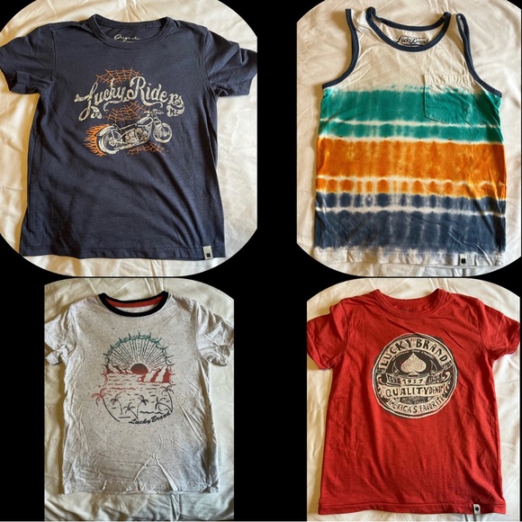 Lucky Brand Boy Shirts Lot of 4 Size 6 - Picture 1 of 12